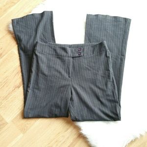 Dress Pants with pink lines.